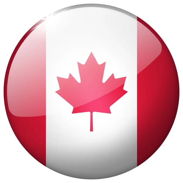 Bouton en verre rond Canada — Photo