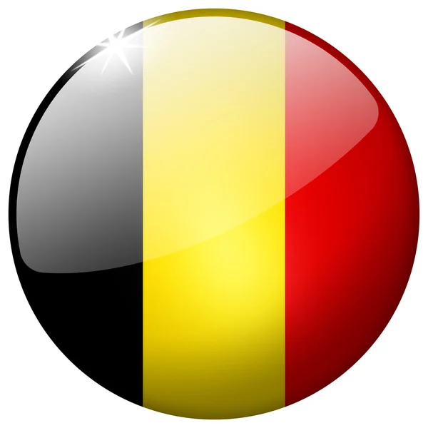 Belgium Round Glass Button — Stock Photo, Image