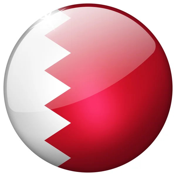 Bahrain Round Glass Button — Stock Photo, Image