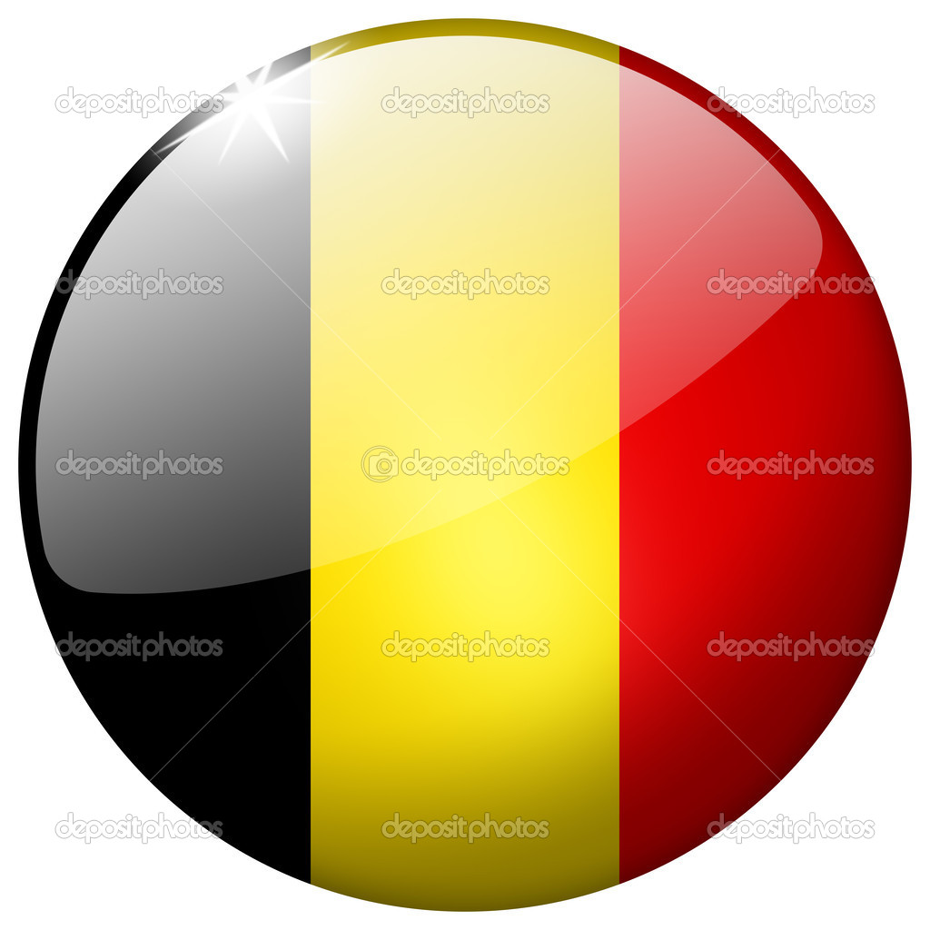 Belgium Round Glass Button