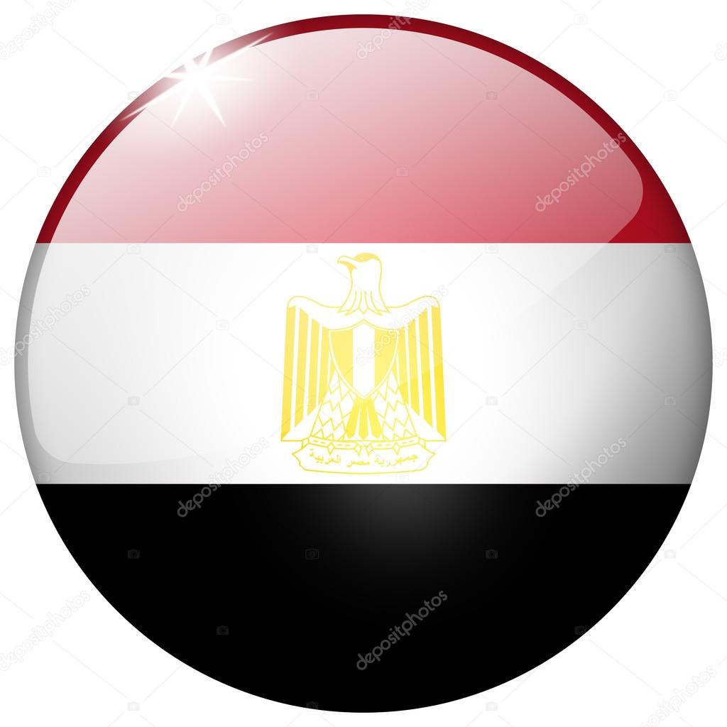 Egypt Round Glass Button