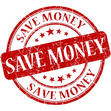 Save Money Red stamp clipart