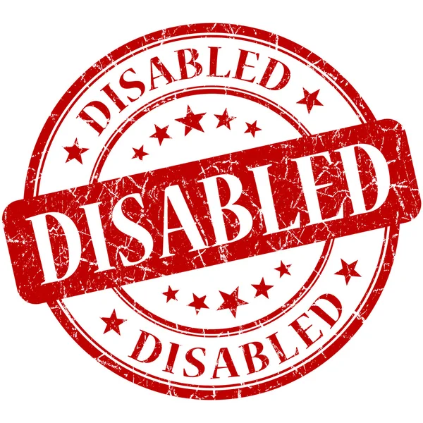 Disabled Red stamp — Stock Photo, Image