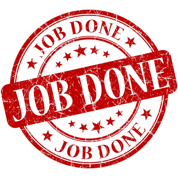 Job Done Red stamp — Stock Photo, Image