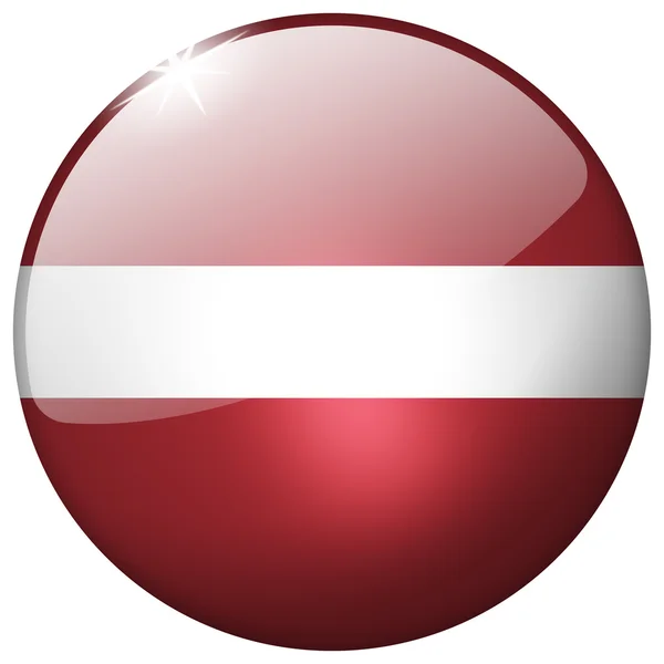 Кнопка круглого стекла Latvia — стоковое фото