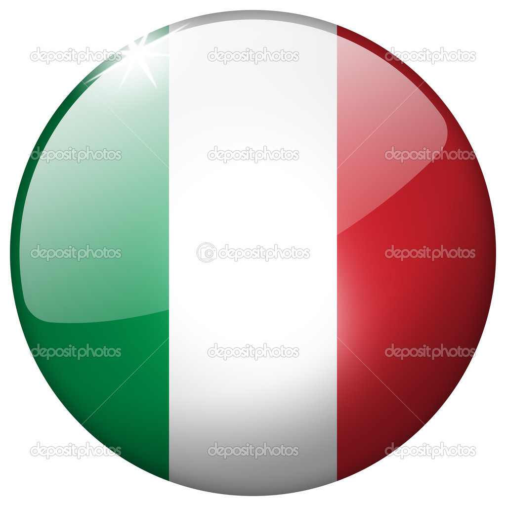 Italy Round Glass Button