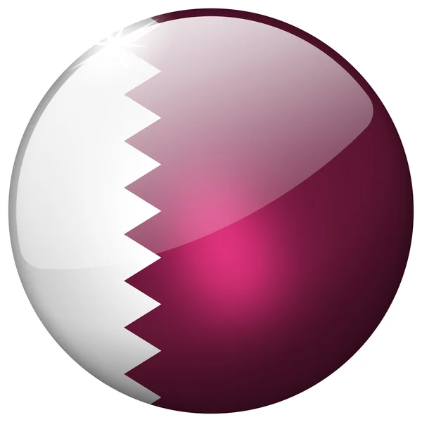 Qatar ronda botón de vidrio — Foto de Stock