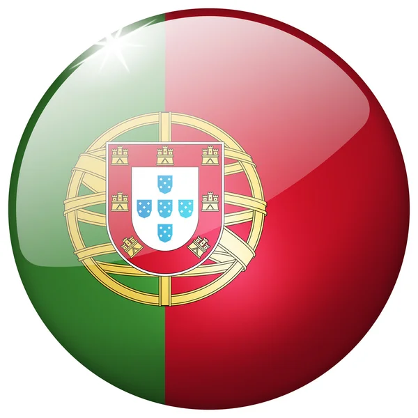 Portugal runda glas knapp — Stockfoto