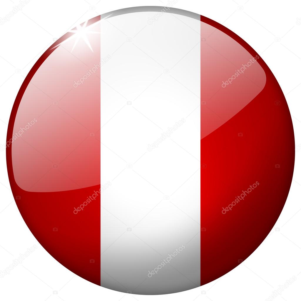 Peru Round Glass Button