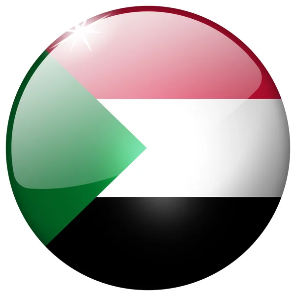 Sudan Round Glass Button — Stock Photo, Image