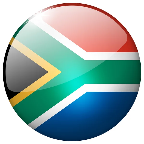 Afrique du Sud Bouton rond en verre — Photo