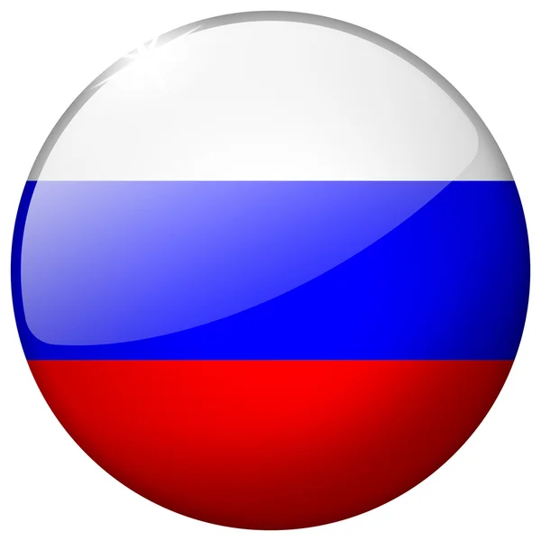 Russia Round Glass Button — Stock Photo, Image