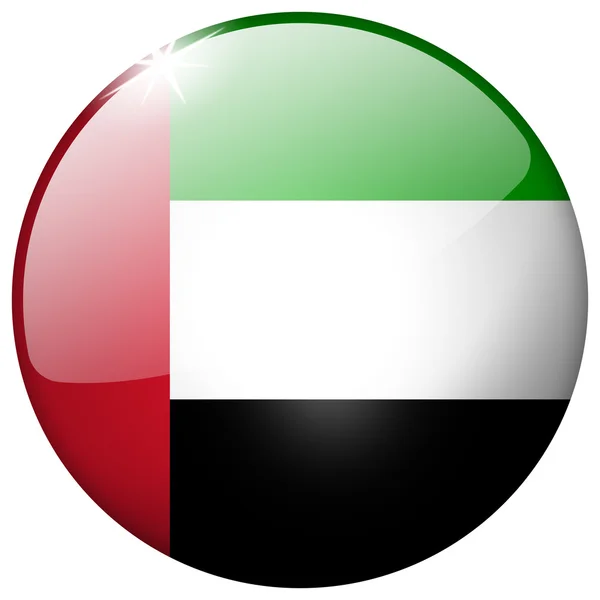 United Arab Emirates Round Glass Button — Stock Photo, Image