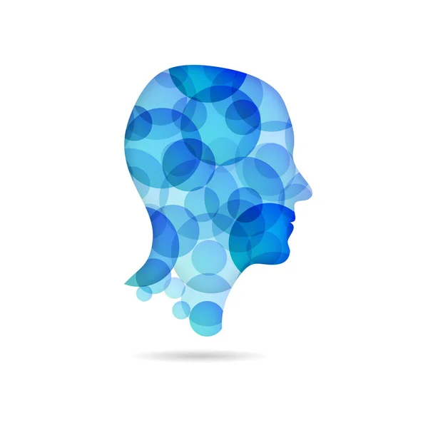 Bubble hoofd poster - blauw — Stockfoto