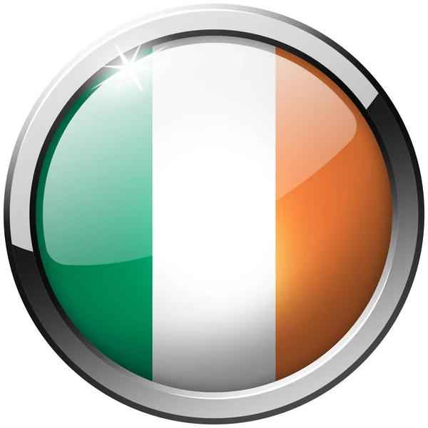 Ирландская круглая стеклянная кнопка — стоковое фото