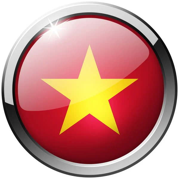 Vietnam Round Metal Glass Button — Stock Photo, Image