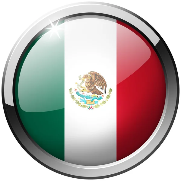 Mexico Round Metal Glass Button — Stock Photo, Image