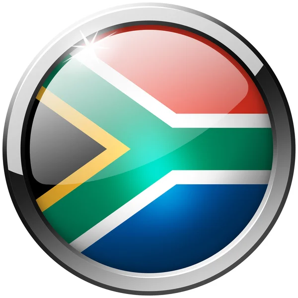 Zuid-Afrika ronde metalen glas knop — Stockfoto