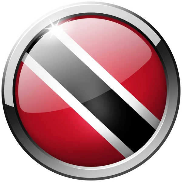 Trinidad And Tobago Round Metal Glass Button — Stock Photo, Image