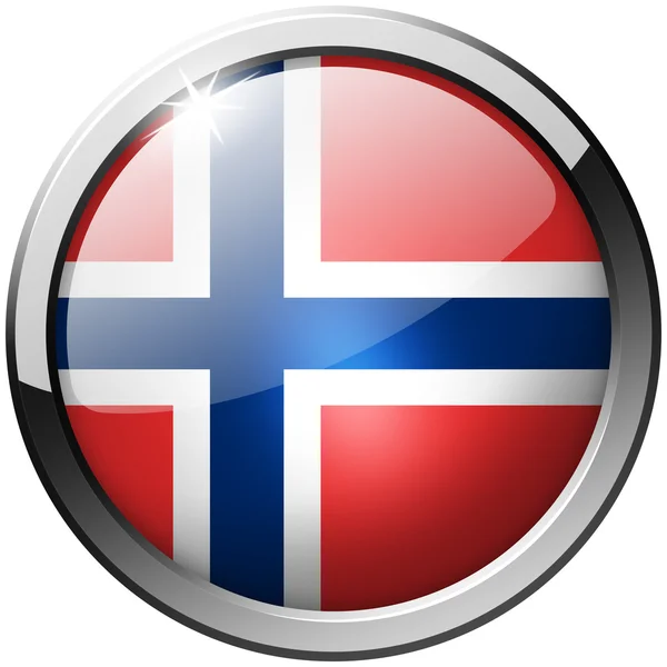 Norge runda metall glas knapp — Stockfoto