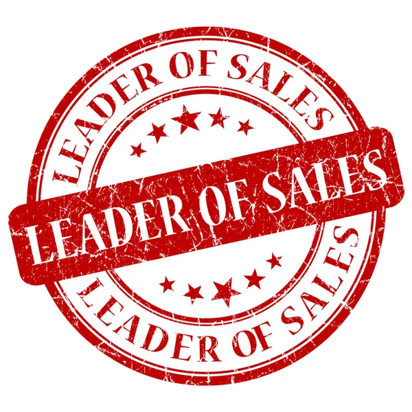 Leader Of Sales Red Stamp — Stock Photo, Image