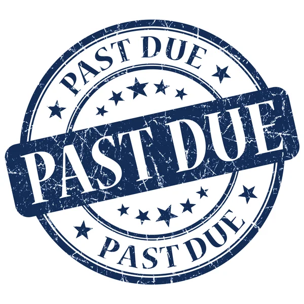 Past Due Blue Stamp — Stock Photo, Image