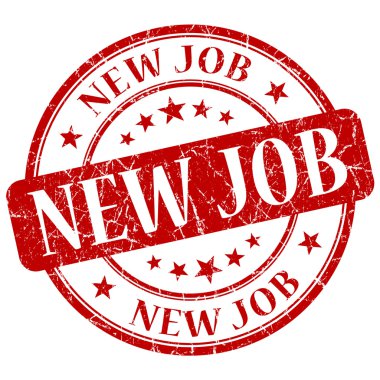New job red stamp clipart