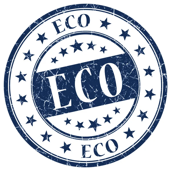 Eco blå stämpel — Stockfoto