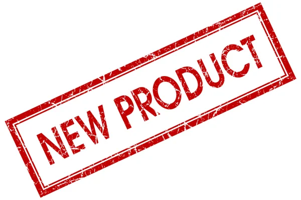 新しい製品の赤い正方形のスタンプ — ストック写真