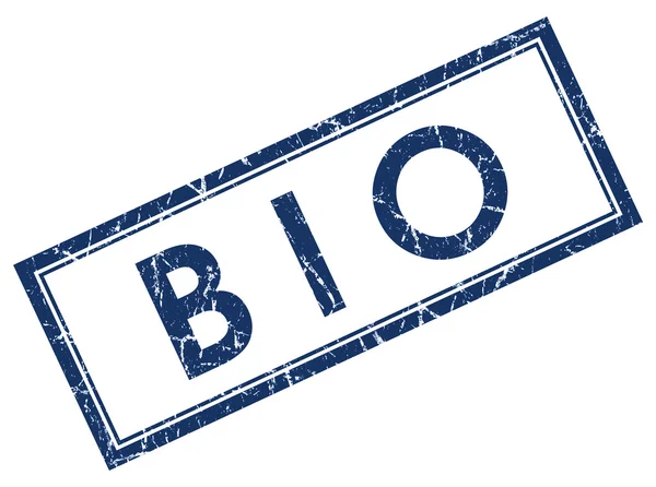 Био-голубая квадратная марка — стоковое фото