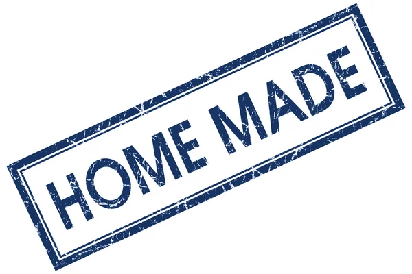 Home made blue square stamp — Stock Photo, Image