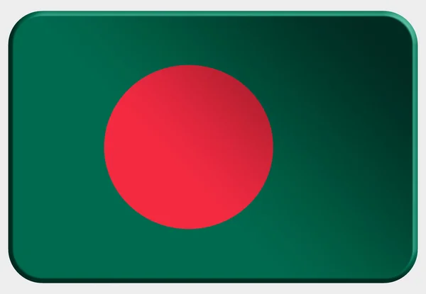バングラデシュ白い背景の上の 3 d ボタン — ストック写真