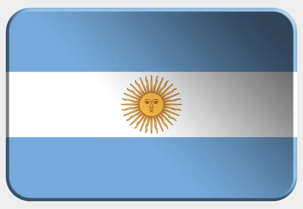 Argentina 3d tlačítko na bílém pozadí — Stock fotografie