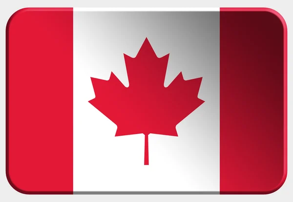 Kanada przycisk 3d na białym tle — Zdjęcie stockowe