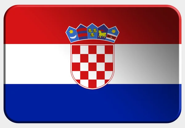 Croatia 3D button on white background — Stock Photo, Image