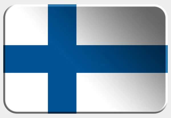 Botón Finlandia 3D sobre fondo blanco — Foto de Stock