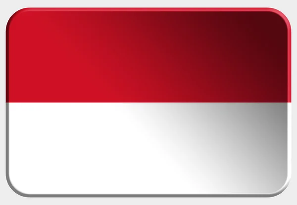 Indonesia Pulsante 3D su sfondo bianco — Foto Stock