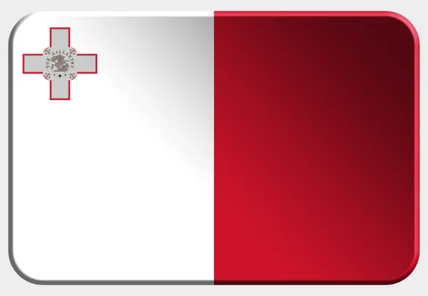 Malta Pulsante 3D su sfondo bianco — Foto Stock
