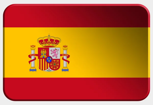 Spain 3D button on white background — Stock Photo, Image