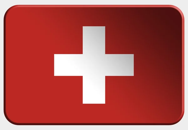 Switzerland 3D button on white background — Stock Photo, Image