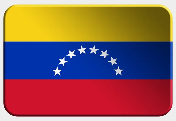 베네수엘라 백색 배경에 3d 버튼 — 스톡 사진