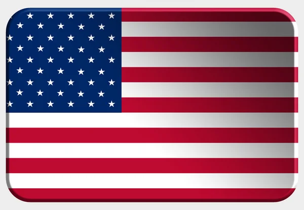 USA 3d knappen på vit bakgrund — Stockfoto
