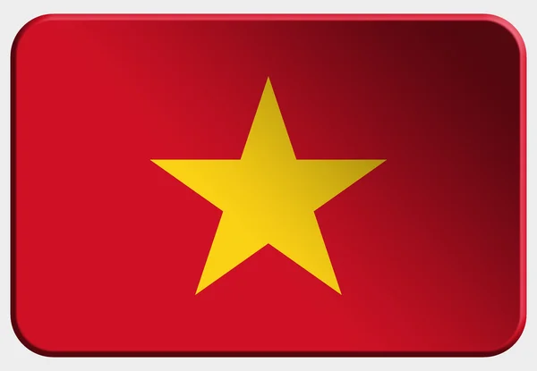 Vietnam 3d knop op witte achtergrond — Stockfoto