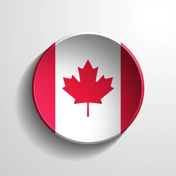 Canada 3d botão redondo — Fotografia de Stock