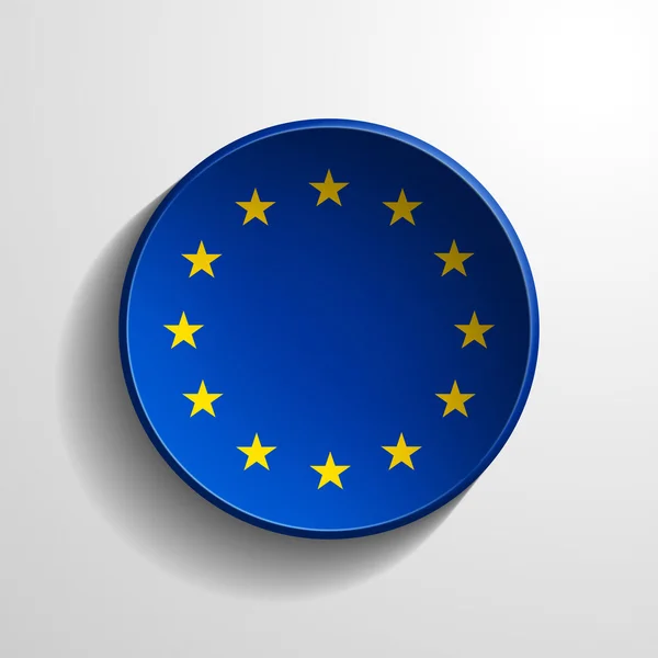 EU 3d kulaté tlačítko — Stock fotografie