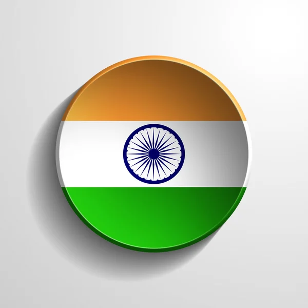 Індія 3d кругла кнопка — стокове фото
