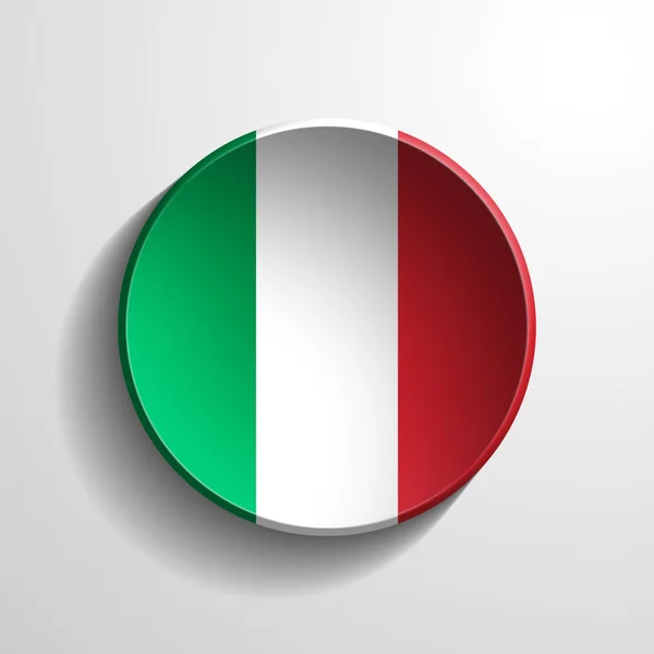 Itálie 3d kulaté tlačítko — Stock fotografie