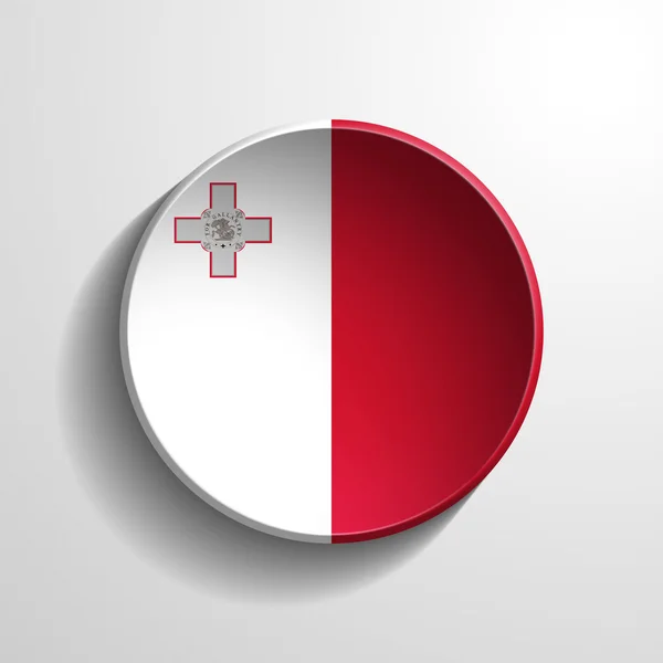 Malta 3D-ronde knop — Stockfoto