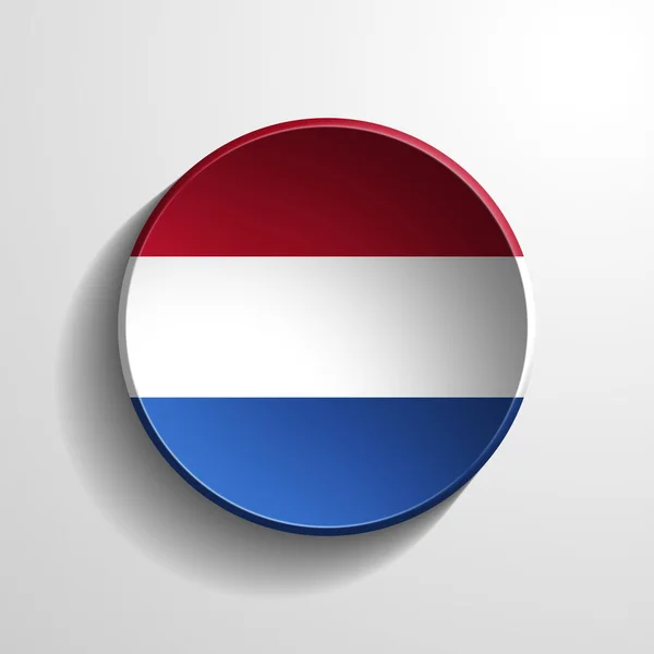 Netherlands 3d Round Button — Stock Photo, Image