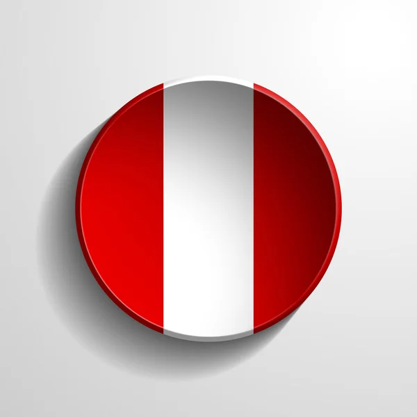 Peru 3d botão redondo — Fotografia de Stock